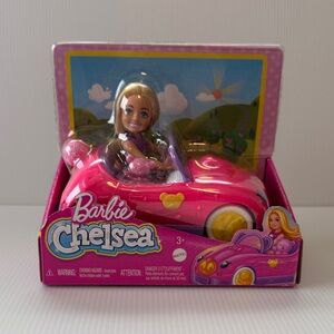 🩷NIB. Mattel Barbie Chelsea Pink Convertible with Doll